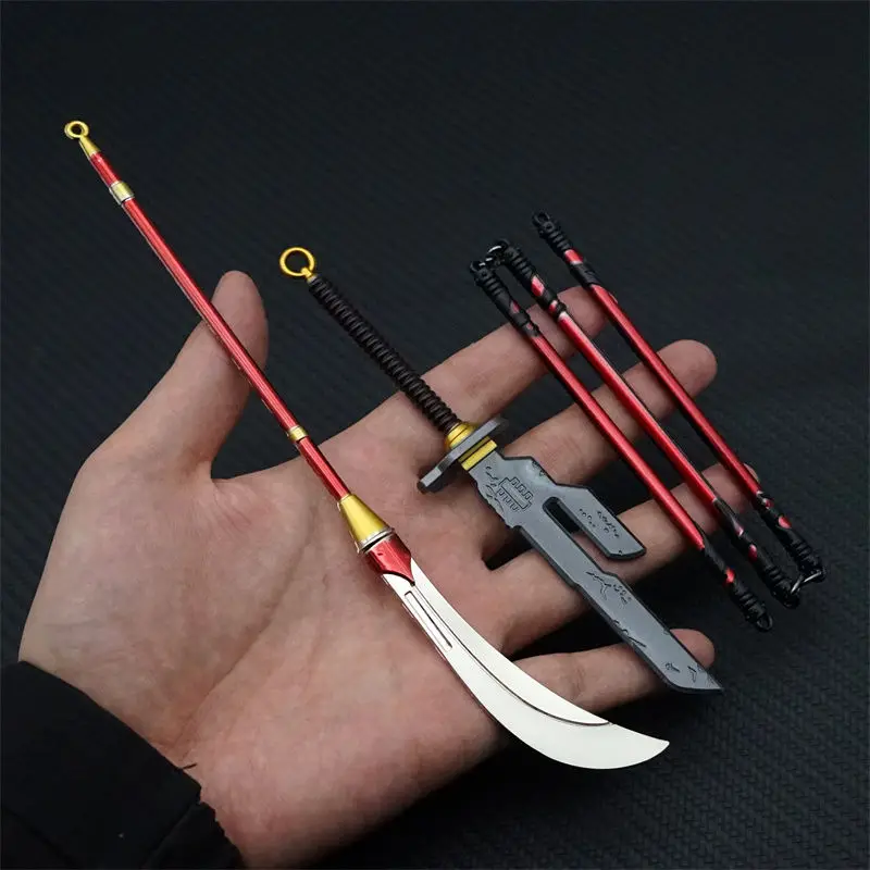 EIN set/3 stücke Jujutsu Kaisen Verflucht Werkzeuge Ryomen Sukuna Anime Peripherie Metall Schwert Modell Ornament Handwerk Geschenke Spielzeug jungen