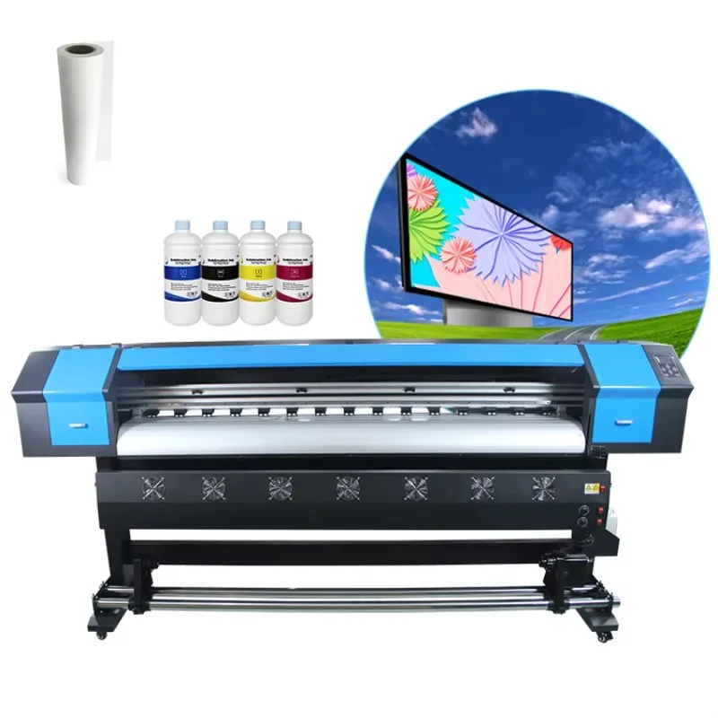 Factory Direct Sale 1.8m Roll to Roll Sublimation Inkjet Textile Printer Direct to Fabric Printer for Polyester Customized