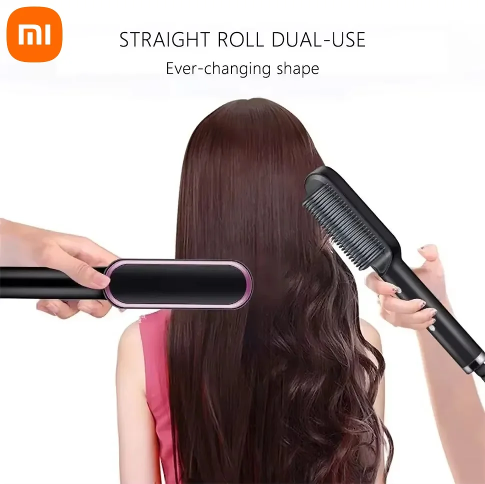 XIAOMI 3In1 Professional Negative Ion Hair Straightener Hair Straightener Quick Heated Electric Hot Comb Hair Straightener New