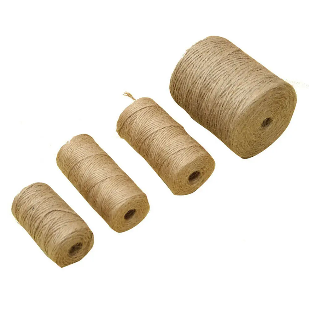 Natural Jute Twine Twisted Hemp String Braided Cord Gift Rope String Packaging Burlap Ribbon Crafts Decor Sewing DIY Supplies