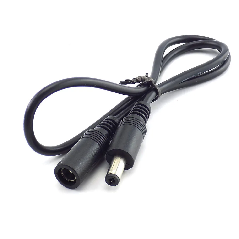 0.5M 18awg 20awg 22awg 12V DC Power Extension Cable 5.5x2.1 Female to Male 5.5x2.5 Male to Male Adapter Cord For Strip Light