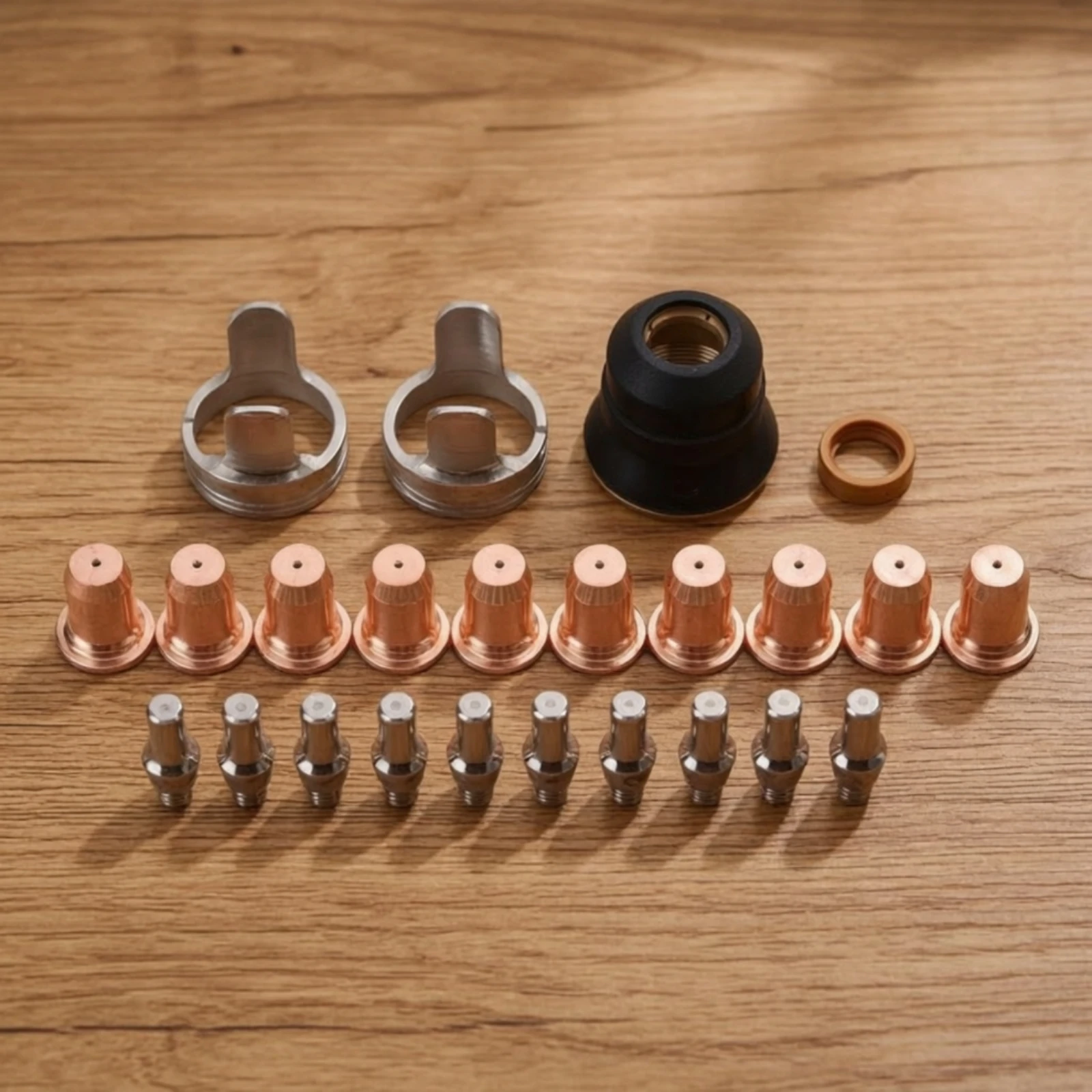 24 Pieces Torch Consumables Kit IPT40 Compatible Electrode Nozzle Replacement Hardware Copper for Metalworkers