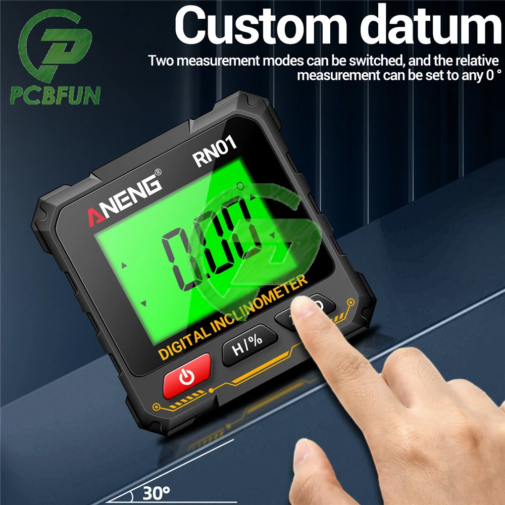 

Mini Digital Laser Level ANENG High Precision Level measuring instruments With LCD Backlight Multi-directional Tiltmeter