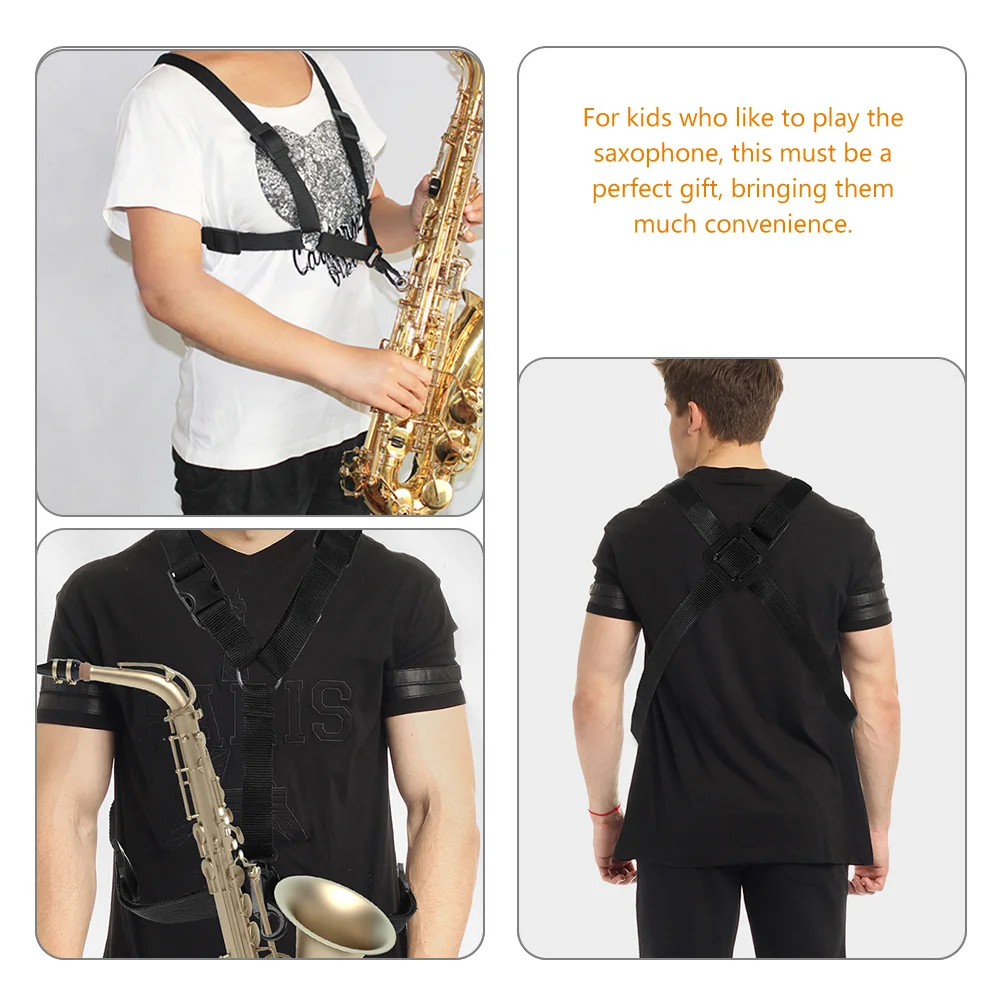 

2 Pcs Saxophone Strap Adjustable Shoulder Support for Alto Tenor Soprano Sax Accessory Easy Install Replacement