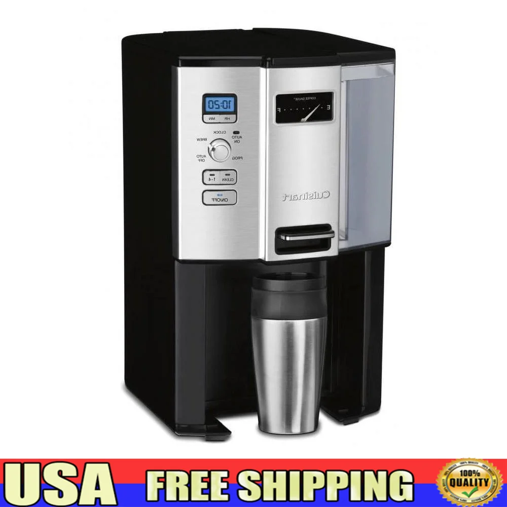 12 كوب ماكينة صنع القهوة القابلة للبرمجة على تقنية الطلب موزع ضوء خزان المياه القابل للإزالة مقياس القهوة سهل التنظيف