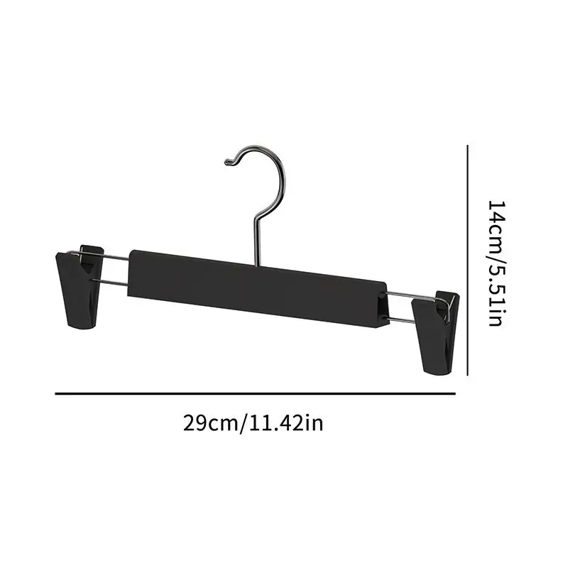Adjustable Plastic Pants Hangers Non Slip with Clips Seamless 5Pack for Skirt Trouser Drying Closet Organization