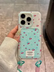 Full screen cherry Phone Case For Samsung Galaxy S24 S23 Ultra S21FE S23FE S20FE S24FE Plus Soft Silicone Cover