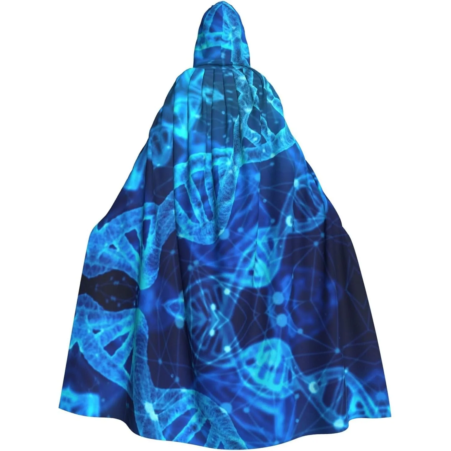 

Цепочка ДНК с фотопринтом, накидка с капюшоном для взрослых, карнавальная фестивальная накидка, халат для косплея, костюм для вечеринки, готический карнавал