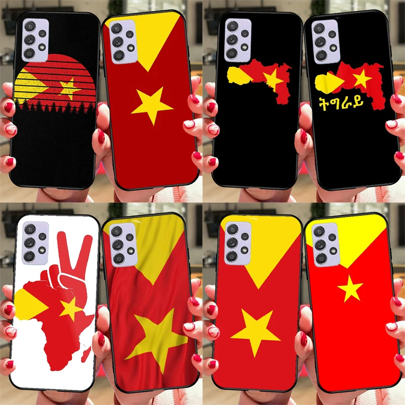 Tigray Flag Case For Samsung A54 A34 A24 A14 A51 A71 A12 A22 A32 A52 A72 A73 A33 A53 A13 Back Cover