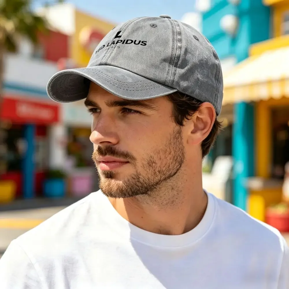 1pc Gorra de Béisbol Retro Desgastada Estilo París Ted Lapidus, Unisex, con Estampado, para Uso Diario y al Aire Libre