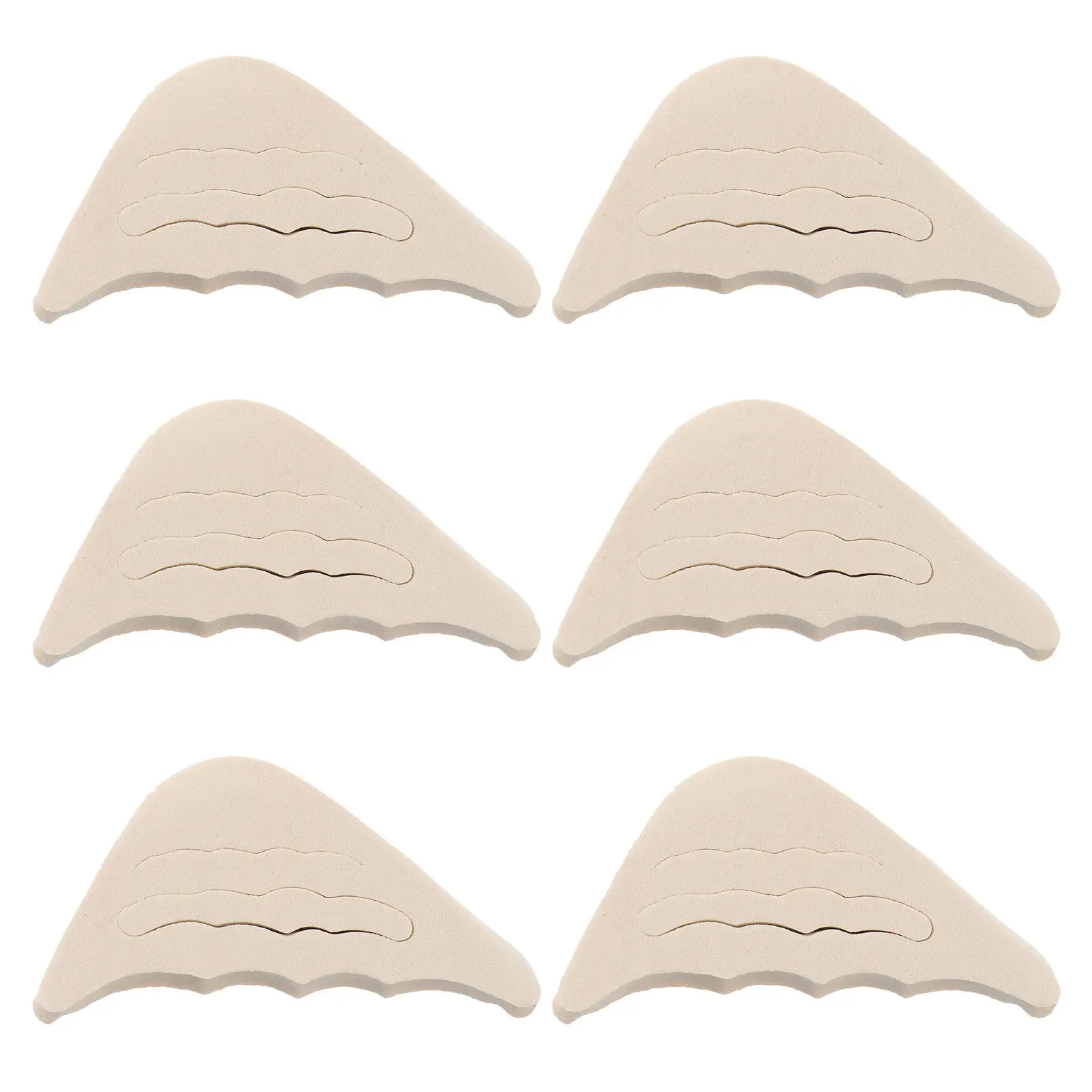 6Pairs High Heel Toe Filler Inserts Soft High-Density Sponge Shoe Front Filler for Metatarsal Pressure Relief Ergonomic Fit