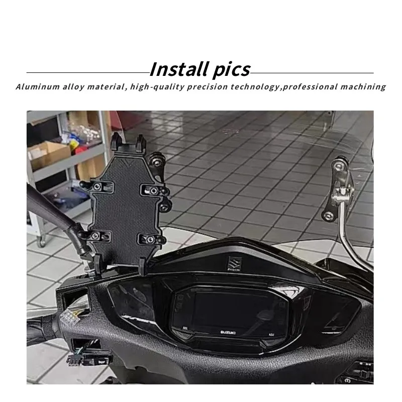 FOR Shockproof Aluminum Alloy Phone Mount for Motorcycle Electric Scooter Bicycle Universal Navigation Bracket with Four-Spring