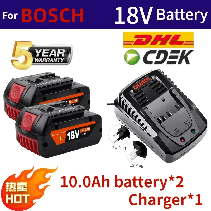 ⚡ ⚡ NEW18V 10Ah Li-Ion Oplaadbare Batterij Draagbare Backup Power Tool Batterij voor Bosch 12000 mah met Indicatielampje BAT609 ? ?