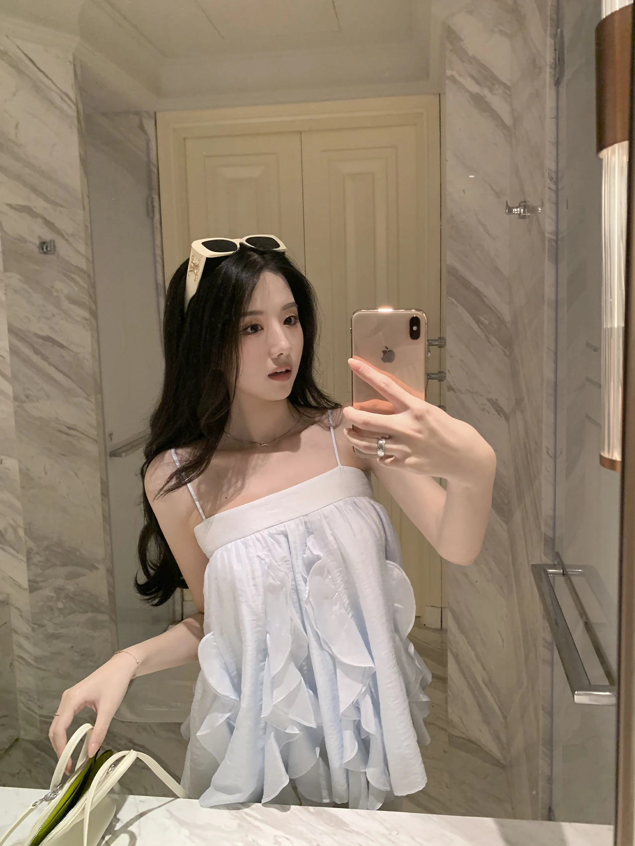 

Tongse Summer Women's Texture Sensation Linen Strap Vest Slimming Top with Lace Trim Sweet Sle Loose Fit Single Piece