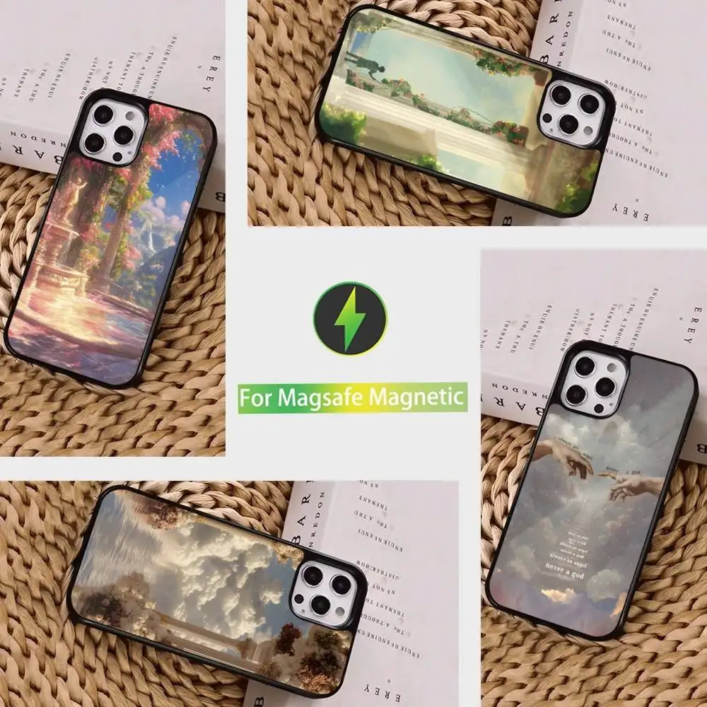 

Greek Romantic Ancient Art Case For iPhone 16,15,14,17,13,12,11,Pro,Max,Plus,Mini, Magsafe,Magnetic Wireless Charging Case