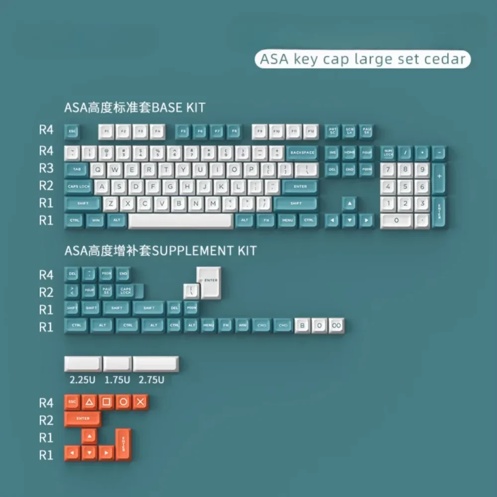 Imagem -03 - Teclas de Sublimação Térmica para Teclado Mecânico Grande Carbono Asa Pbt Cores 148 Teclas 64 96 104 108