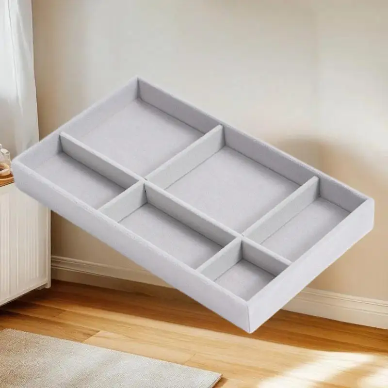 Velvet Jewelry Storage Box Earrings Necklace Ring Bracelet Jewelry Display Stand Jewelry Gold Tray