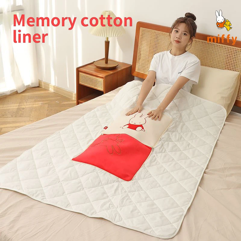 Kawaii Miffy corps oreiller dessin animé créatif Transformable bureau voiture couverture multi-fonctionnel jeter oreiller couette parfait fille cadeau