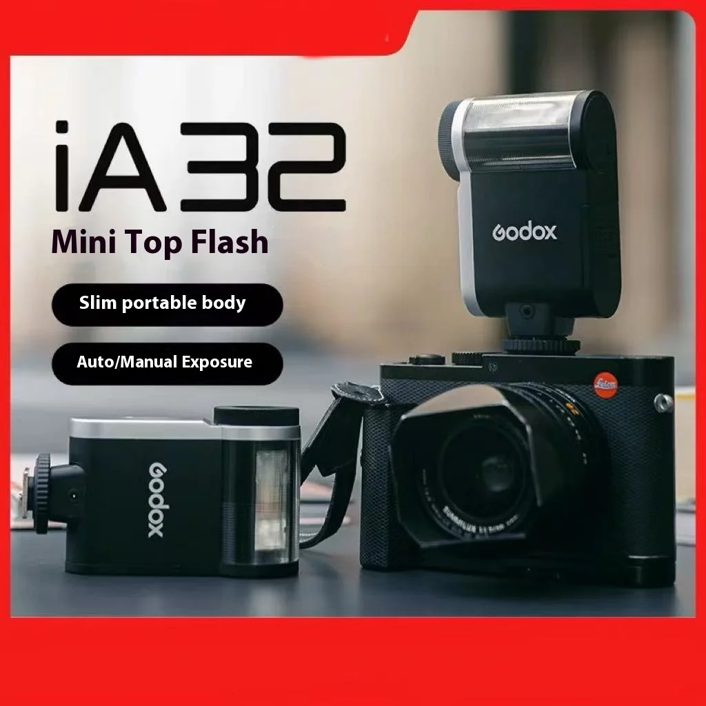 

.Godox IA32 Mini Camare Flash, Speedlite GN15 с 8-уровневой мощностью вспышки для Fuji, Canon, Nikon, Sony, Olympus