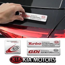 Pegatinas de aluminio 3D para coche, 1 piezas, emblema, insignia, calcomanías, accesorios para KIA Sportage Rio Ceed 3 4 K5 Picanto Cerato Sorento Soul