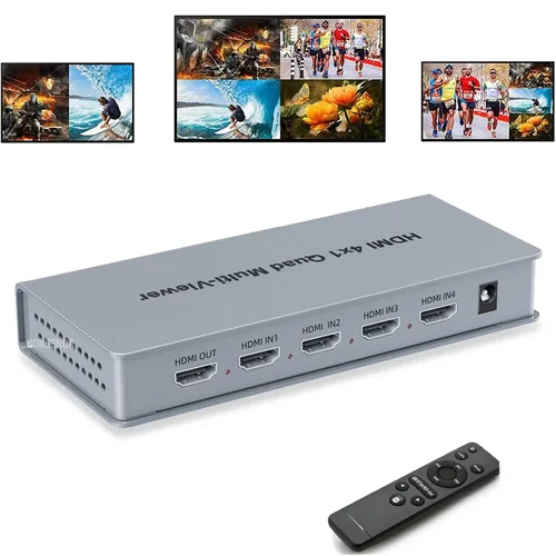 HDMI 멀티 뷰어 1080P 4 채널 입력 HDMI 멀티 뷰어, 4x1 쿼드 화면 분할 스플리터, 심리스 스위치, PS4 PC-TV
