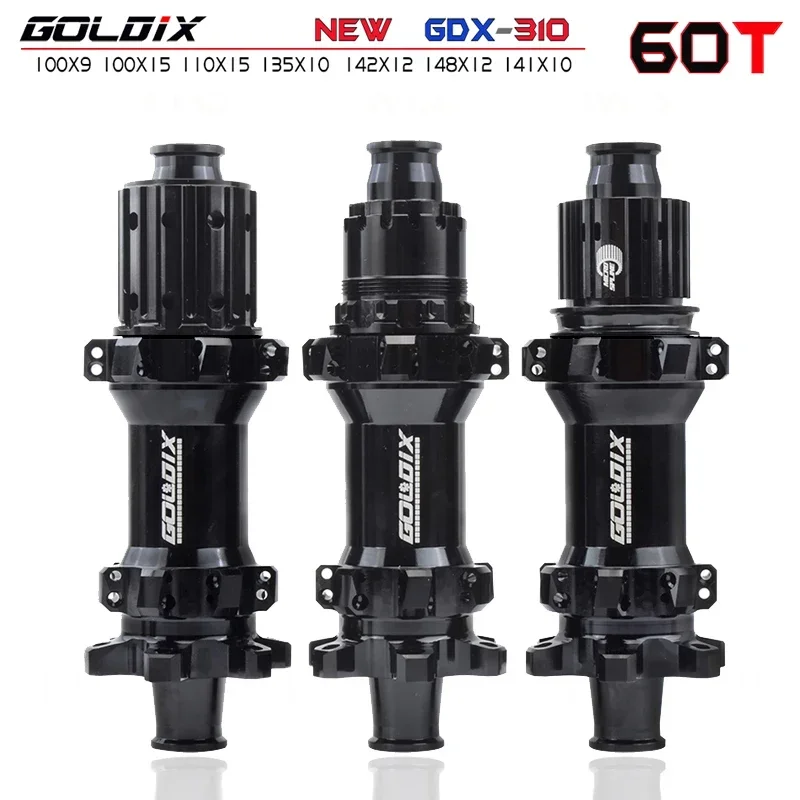 GOLDIX 310 MTB Hub 60T Ratchet System 28H Straight Pull Hub HG XD MS Tower Base Bicycle Hubs Supports for SHIMANO Freewheel