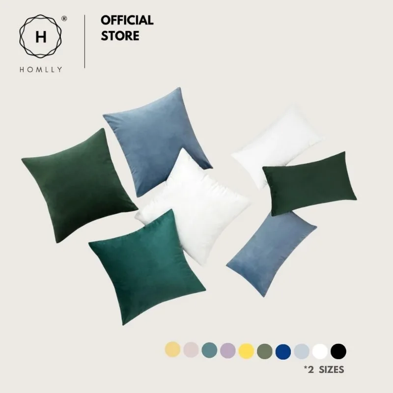 

Homlly Euii Luxury Velvet Decorative Sofa Cushion Pillow Cover (45cm x 45cm | 30cm x 50cm) pillow cover