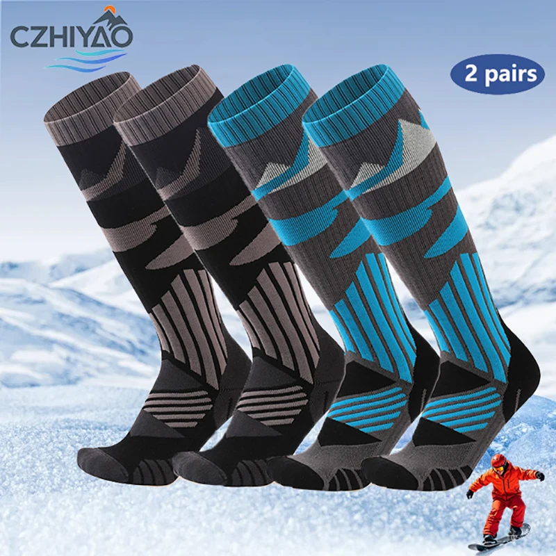

CZHIYAO Skiing Socks,Winter Warm Fabric Thick Material for Snowboarding,Hiking and Mountaineering Cold Weather Adventure Seekers