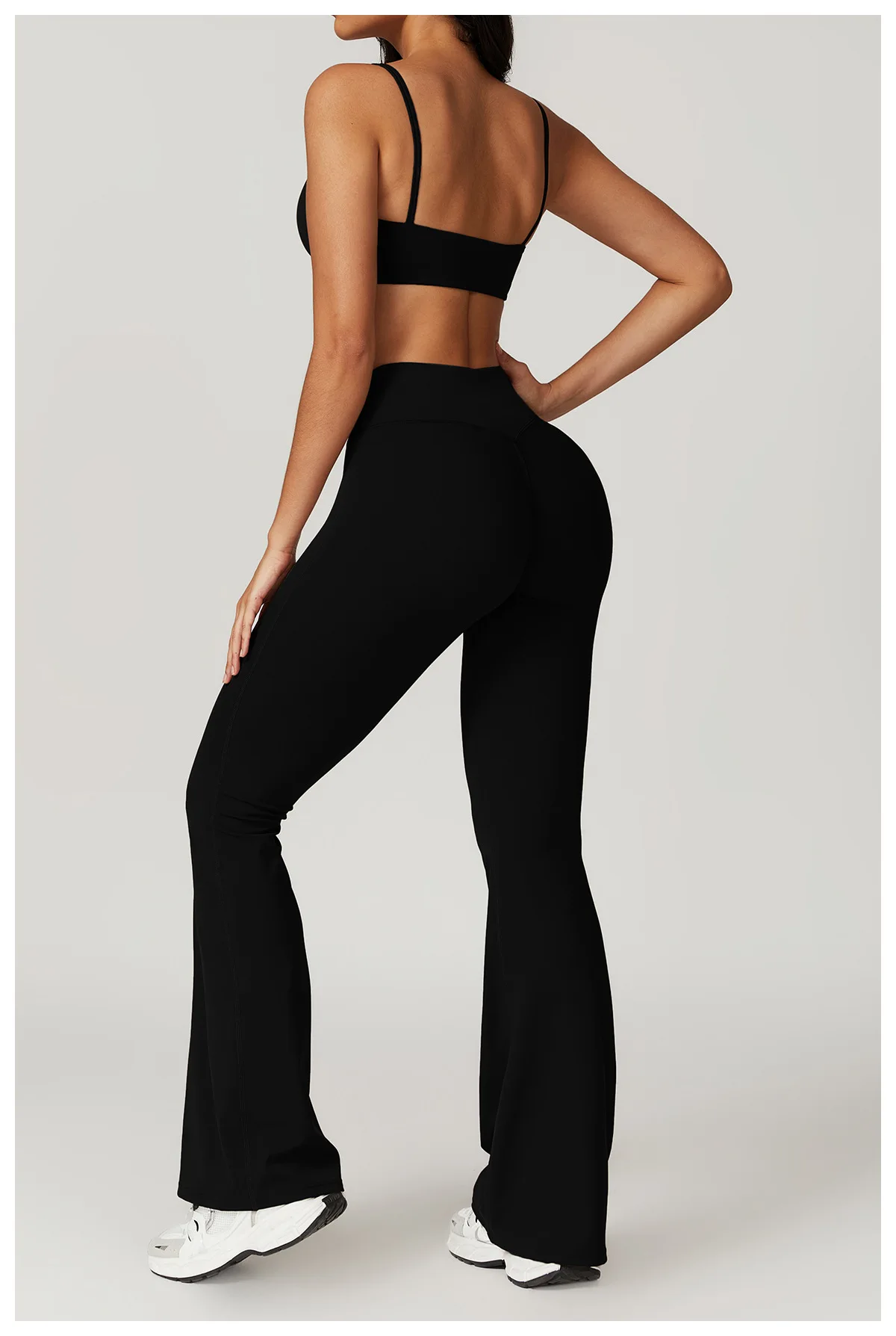 Sommer Neu Damen V-Ausschnitt Sport-BH Push-Up Bandeau-BH Fitness Rückenfreies Crop-Top Damen Workout Yoga Unterwäsche – Detail 17