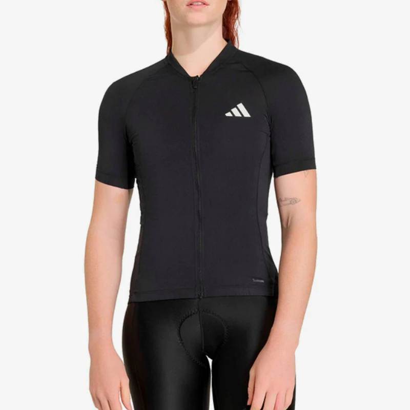 Adidas genuine sports zipper cycling suit new cycling short sleeved top KB9562