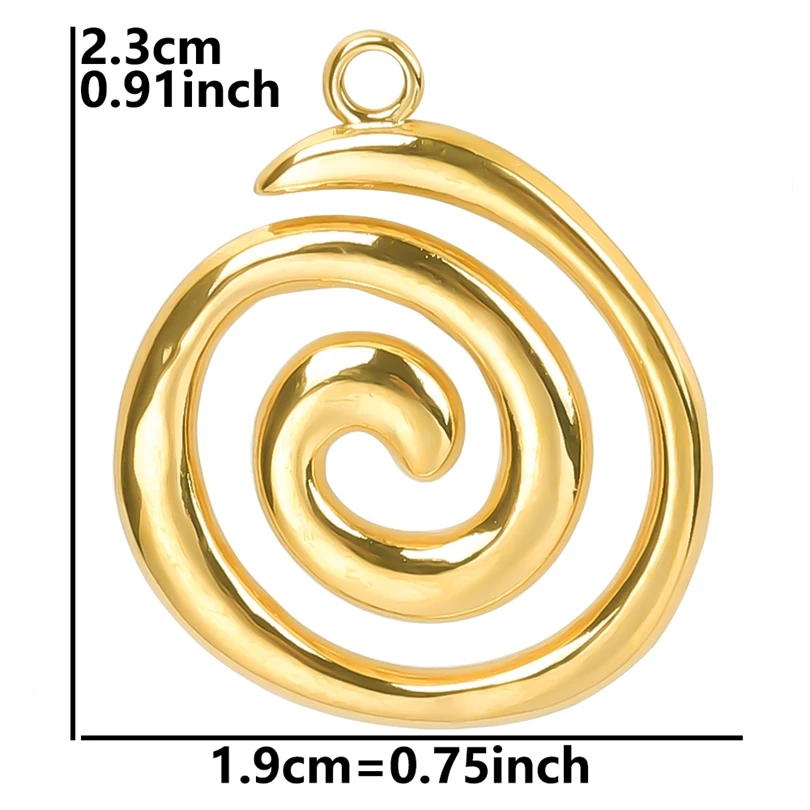 1Pc Grunge Jewelry Stainless Steel Swirl Necklace Goth Fashion Accessories Cute Punk Necklaces No Fading Ornaments Gifts