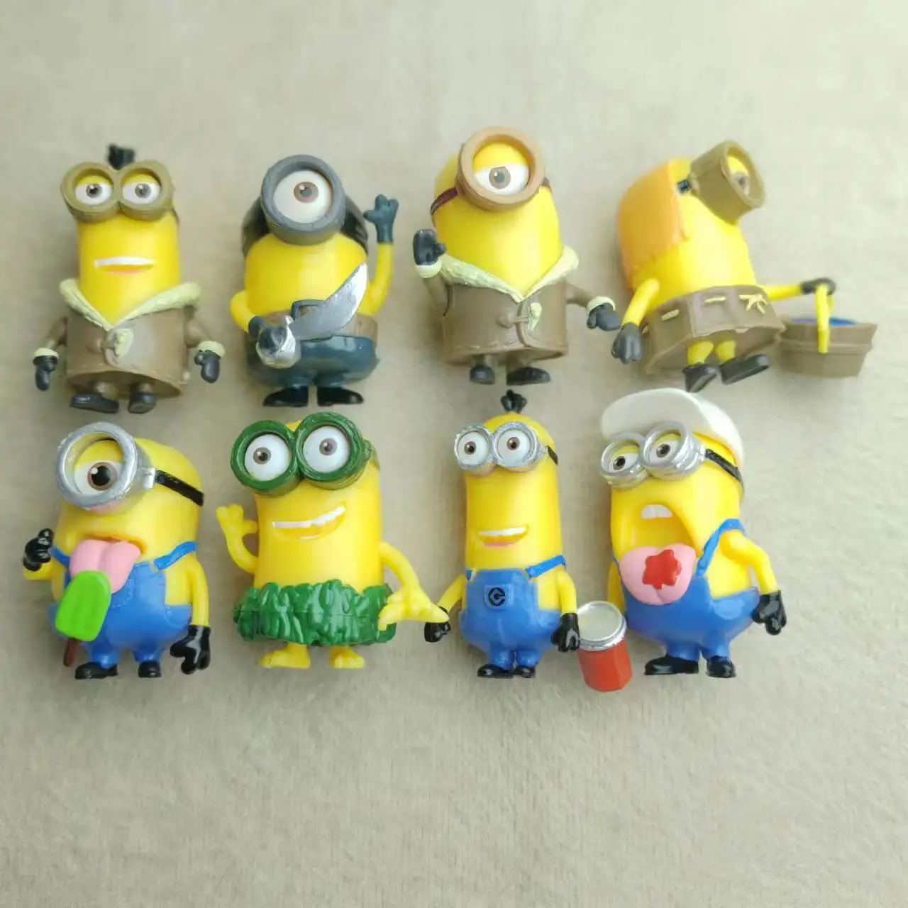 6-8Pcs/Set kawai Miniones Figurines Toys 3D Eye Despicable Miniones Action Figures Classic Toys Xmas Gifts for Children