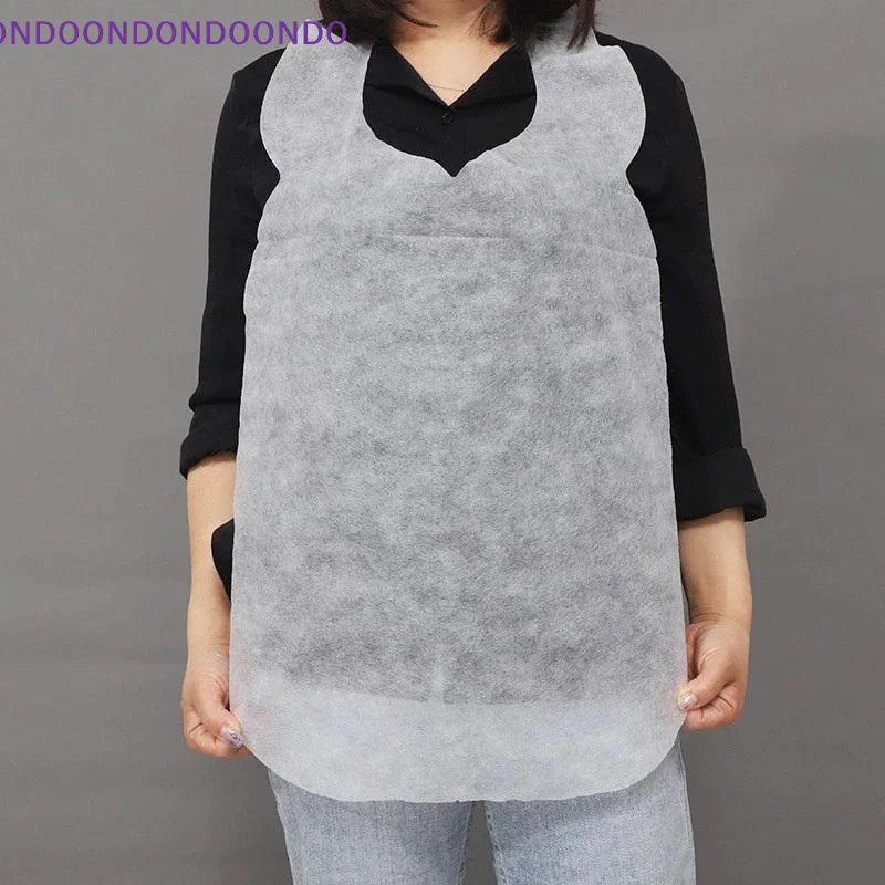 30Pcs Disposable Adult Apron Non-Woven Waterproof Bib For Lobster Hot Pot Restaurant BBQ Kitchen