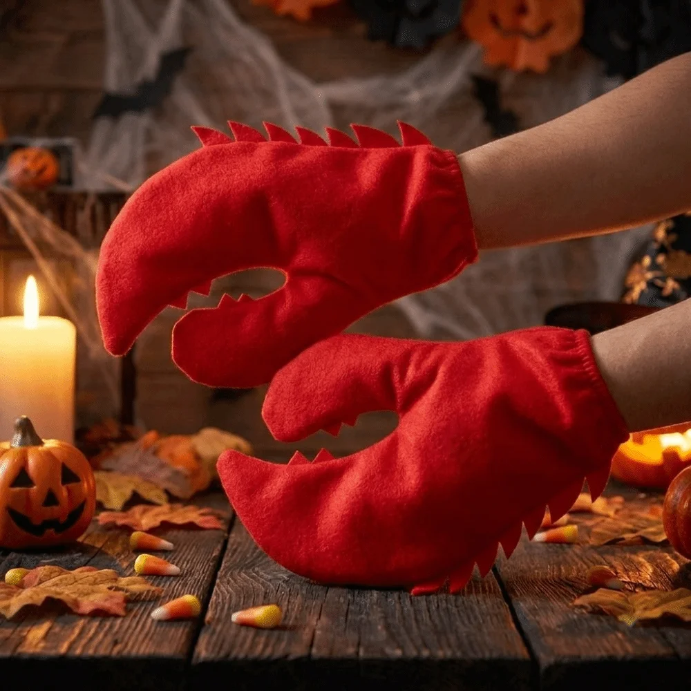 Creative Cartoon Crab Pliers Gloves Creative Polyester Dress Up Mitten Funny Halloween Costume Stage Performance
