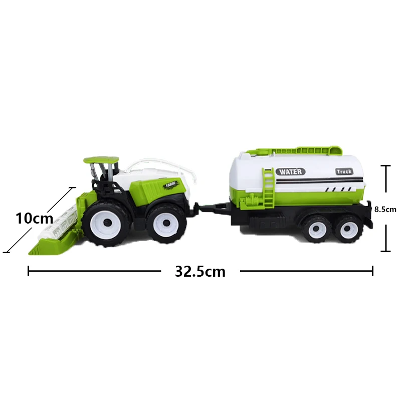 3/4Pcs Farm Truck Model Set Children\'s Large Farmer Car Inertia Agriculture Scene Collection Set Boy\'s Toy Educational Toy