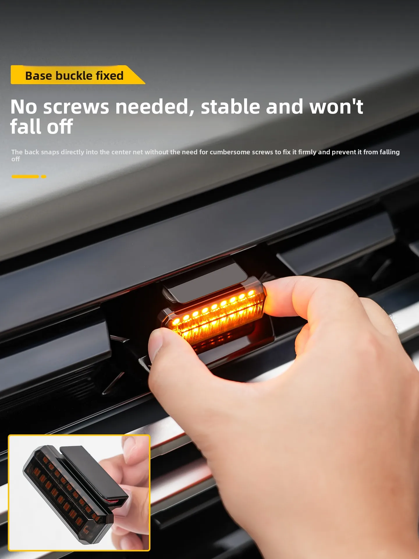 Front Grille Small Yellow Light For Jetour G700 2025 2026 Led Flashing Warning Daytime Running Light Remote Control Bumper Light detail image 4