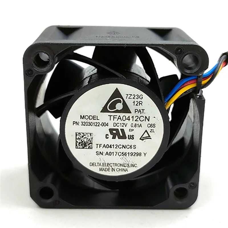 مروحة تبريد نشطة TFA0412CN لدلتا 4028 DC12V 0.81A 8200RPM 4-Wire PWM التحكم في درجة الحرارة 4 سنتيمتر مروحة التبديل