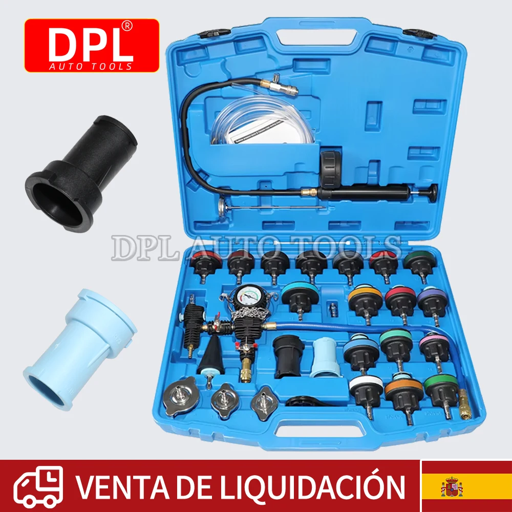 Peruzzo 28pcs Universal Coolant Pressure Tester & Vacuum Refill Pneumatic