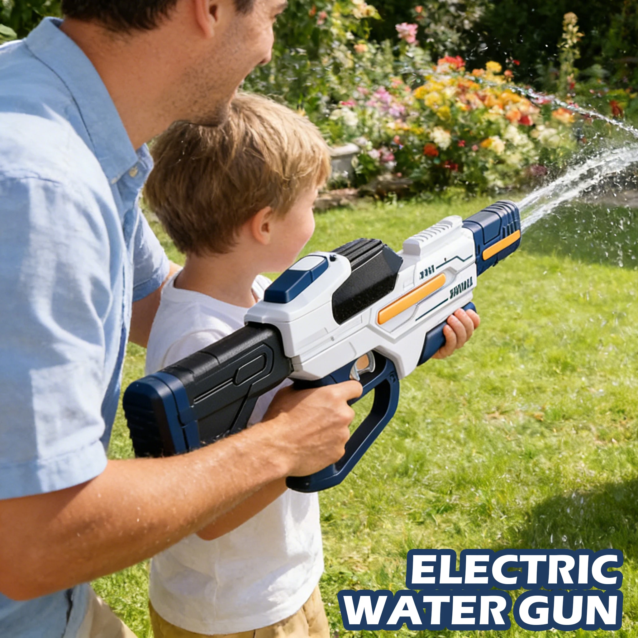 Electric Water Gun Integrated Manual and Automatic Water Gun Large Capacity Pluse Squirt Gun Continuous Shooting Pool Game Toy