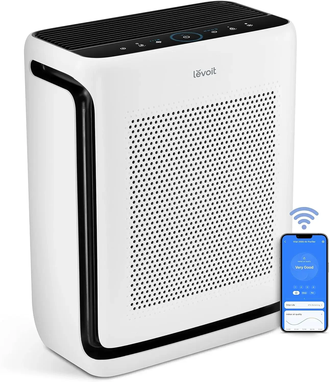 Air Purifiers for Home Large Room Up to 1800 Ft² in 1 Hr with Washable Filters, Air Quality Monitor, Smart WiFi, HEPA Sle