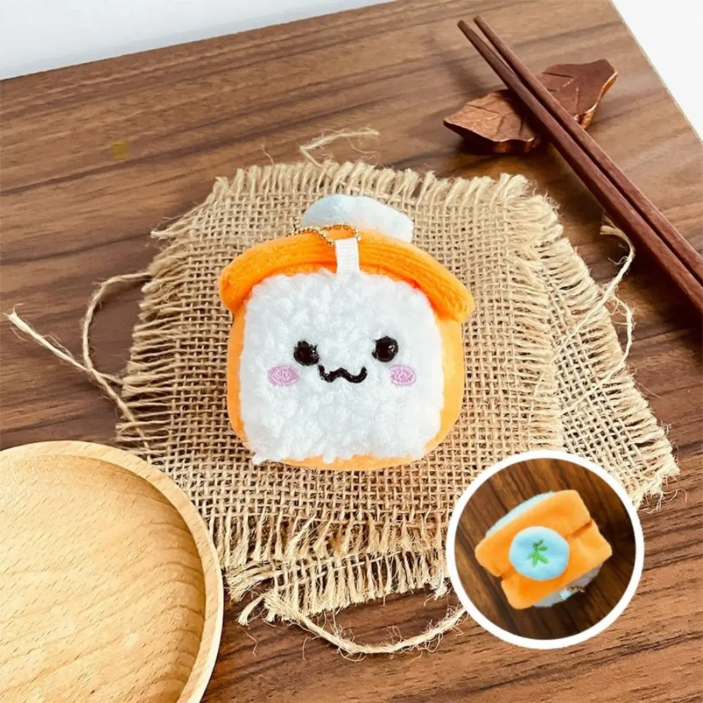 Porte-Clés en Peluche à Motif de Sushi Mignon, Décoration de Sac à Beurre en Peluche, Abeille Douce, Concombre, Dessin Animé, Pendentif