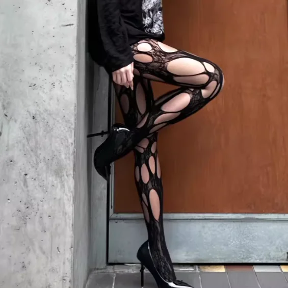 Nightclub Korean Tights Elegance Fishnet Bodystockings Beauty Leg Slim Pantyhose Women Lingerie Gothic Underwear Sexy Socks