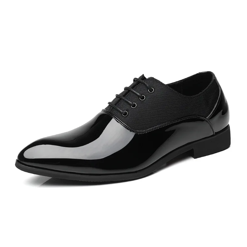 Size 38-48 Oxford Shoes for Men 2024 Pointed Toe Formal Office Shoes Men Luxury Patent Leather Men Shoes Wedding Black White Red