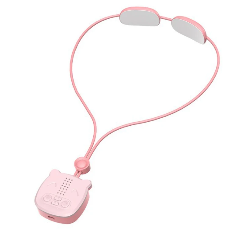 Mini masajeador Cervical inteligente ABS recargable EMS, instrumento de masaje de doble pulso con cuatro modos de masaje para alivio del dolor