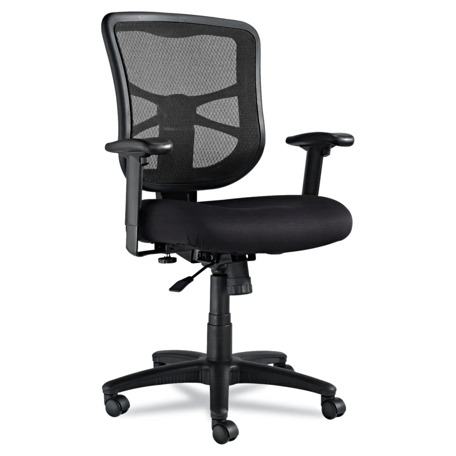 

Alera Elusion Black Mid-Back Swivel/Tilt Mesh Chair Adjustable Height Office Seating Solution Comfortable Work Chair