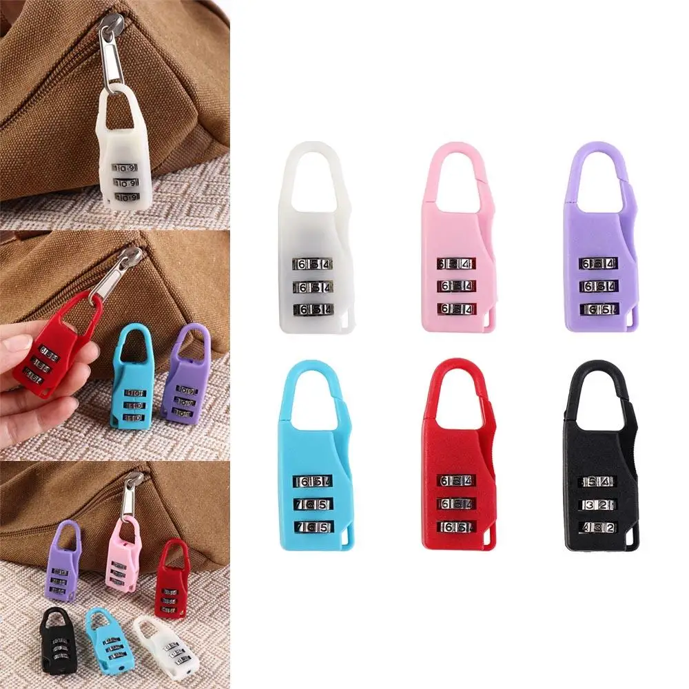 Digit Suitcase Combination Lock Anti-theft 3 Dial Digit Mini Combination Padlock Luggage Travel Lock Plastic