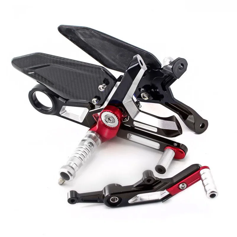 Footrest Foot Pegs For BMW S1000RR M1000RR 2019-2025 Carbon Fiber Heel Wing Adjuster Rearset