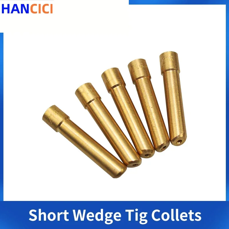 10PCS Wedge Tig Tungsten Electrode Collet 1.0MM  1.6MM 2.4MM 3.2MM Length Argon Welding Consumable For WP17/18/26 Torch