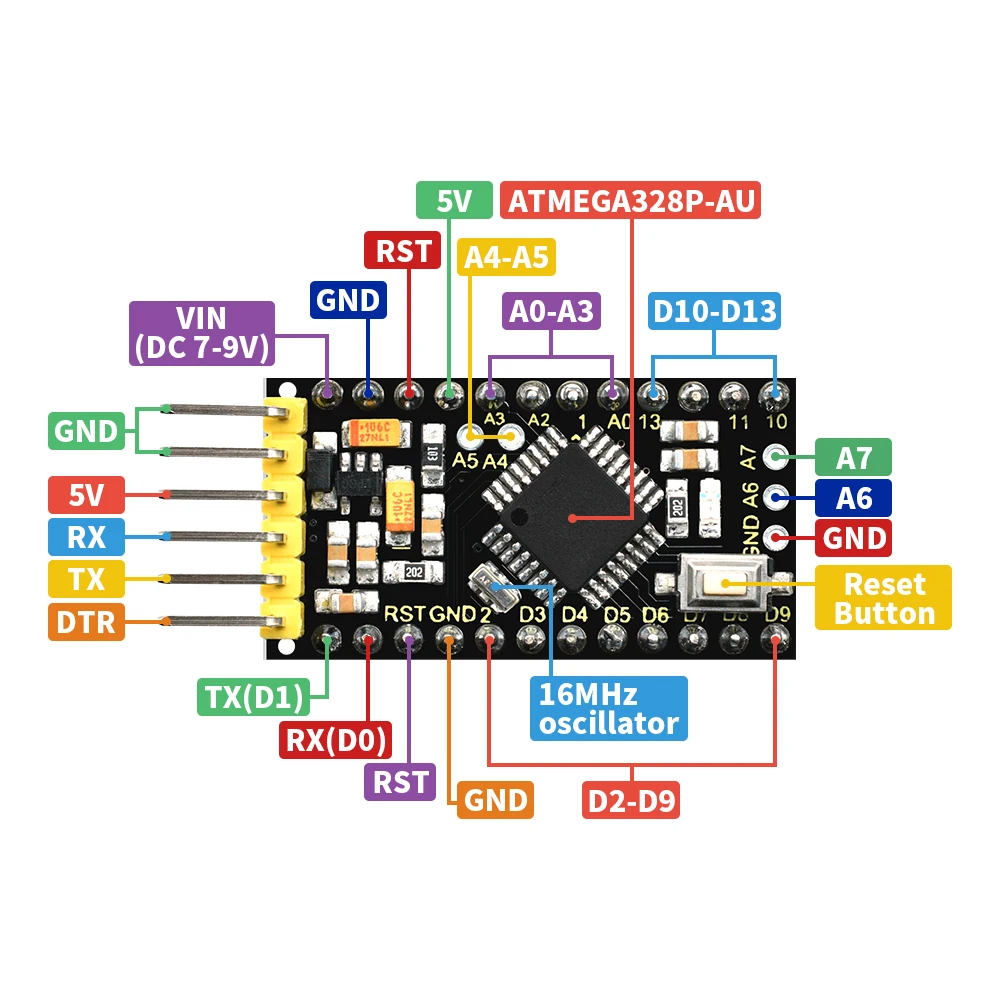 Keyestudio 5V/16MHZ ProMini Original ATMEGA328P Development Board For Arduino DIY Projects