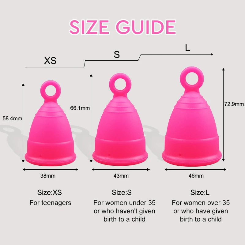 Certified Menstrual Cup Applicator Set Woman Replace Tampon Medical Grade Silicone Menstruations Period Cup Health Care Products